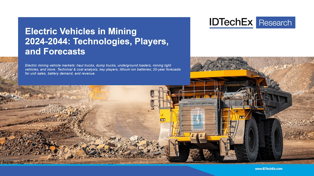 Electric Vehicles in Mining 2024-2044: Technologies, Players, and Forecasts